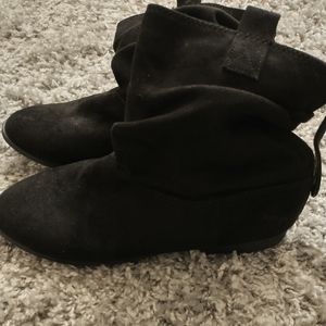 Girls black booties